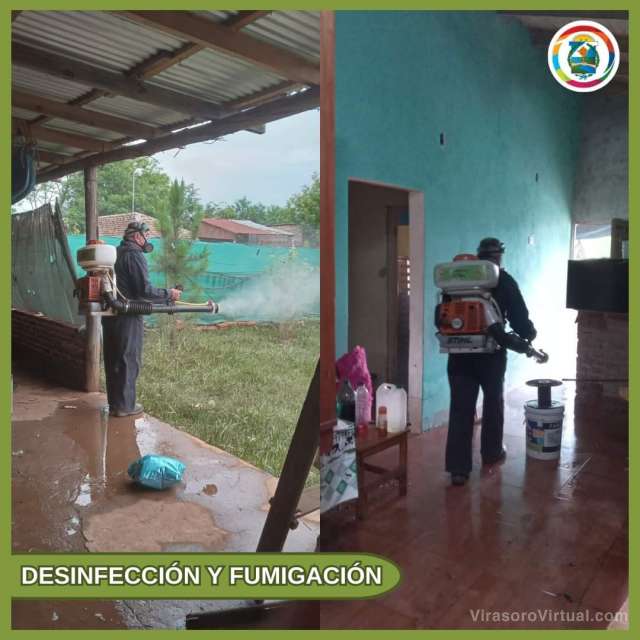 El equipo municipal se está encargando de la desinfección y fumigación de las viviendas
