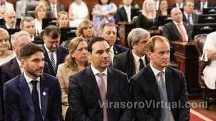 El gobernador Gustavo Valdés asistió a la asunción de Rogelio Frigerio como gobernador de Entre Ríos