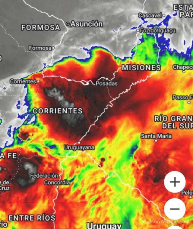 URGENTE Areas de lluvias y tormentas se aproximan a #Corrientes