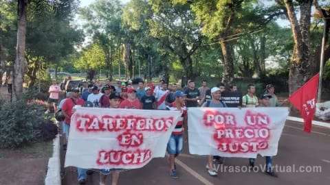 Tareferos marcharon en reclamo por ajuste de precios