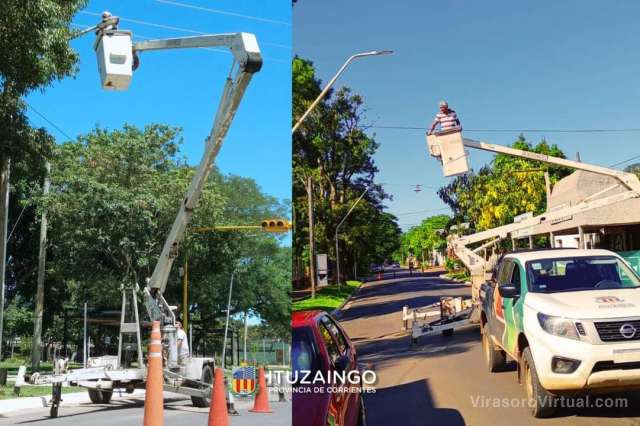 Desde la Municipalidad, a través de la Dirección de alumbrado público continuan iluminando el camino de la ciudad.