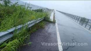 Técnicos de Vialidad Nacional inspeccionaron el puente sobre el río Corriente,