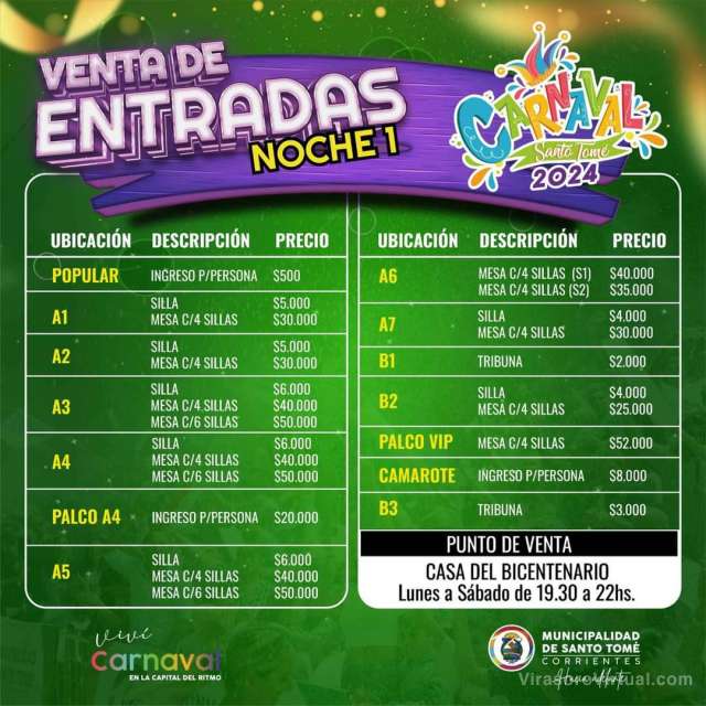 ¡A partir de hoy podes adquirir tu ubicación para disfrutar de la fiesta en la Capital del Ritmo!