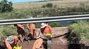 Las intensas lluvias provocaron el colapso de tres alcantarillas en distintos tramos de la Ruta Nacional 12