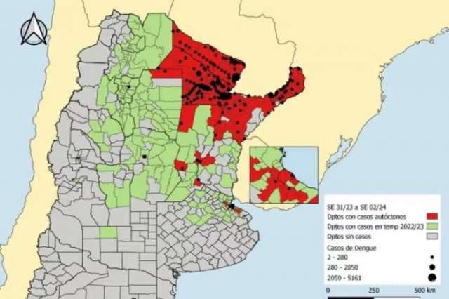 El Ministerio de Salud de la Nación alertó sobre el aumento de contagios por dengue