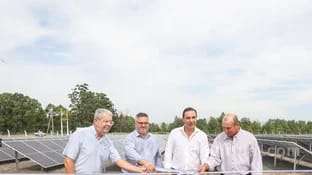 El gobernador Gustavo Valdés inauguró una planta solar fotovoltaica en Monte Caseros,