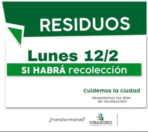 Cronograma de la recolección de residuos