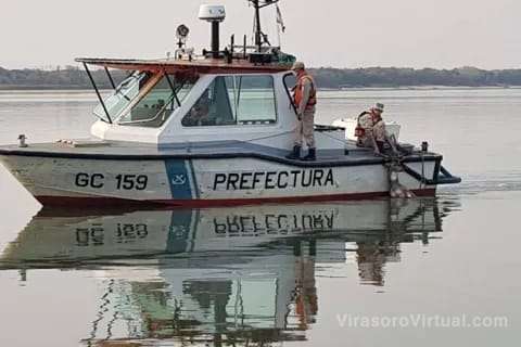 Personal de Prefectura Naval rescató el cuerpo de un joven que se ahogó en el río Santa Lucía,