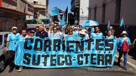 El Sindicato Único de Trabajadores de la Educación de Corrientes (SUTECO) declaró el Estado de Alerta y Movilización,