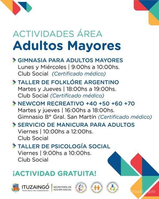 Actividades Área Adultos Mayores