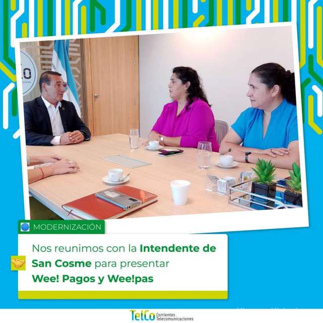 Telco recibió a la intendente de San Cosme, Giovanna Morales Maciel, y a la Secretaria de Desarrollo Humano e Igualdad,