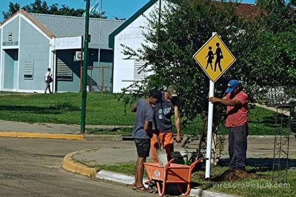 Iniciaron la instalación de señalización vial en Ituzaingó
