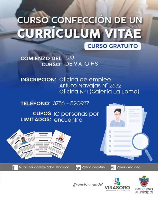 CURSO DE CONFECCIÓN DE UN CURRÍCULUM VITAE
