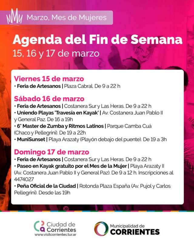 Agenda del fin de semana