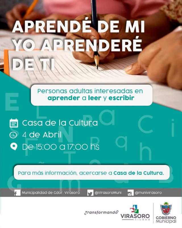 #Cultura : Se inicia el programa "Aprendé de mí yo aprenderé de ti"
