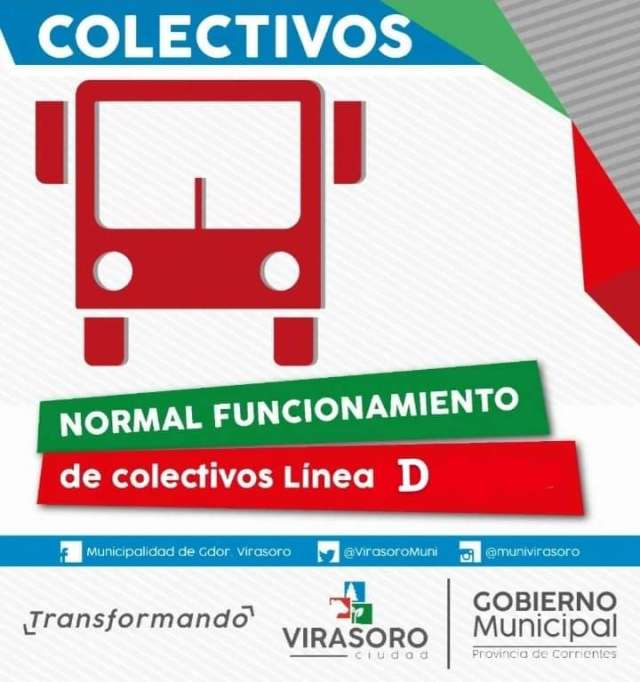 Informan que ya se encuentra en normal funcionamiento la línea de colectivo "D".