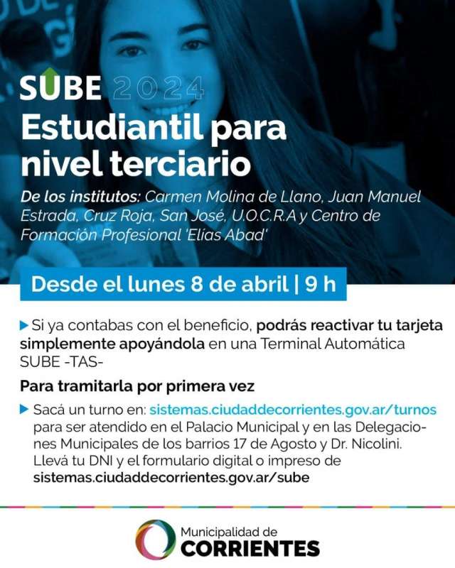 | SUBE PARA TERCIARIOS |