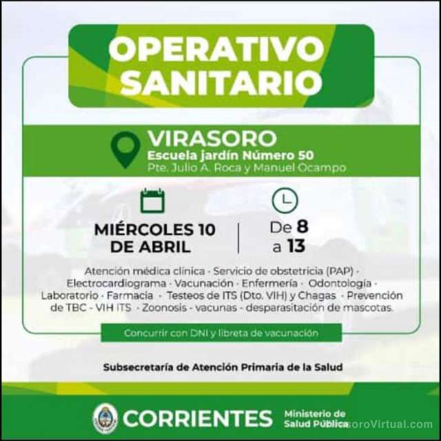 Operativo sanitario