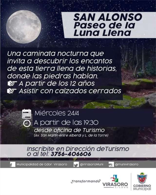 Turismo: El miércoles 24 de abril te esperan para vivir juntos la #experenciaSanAlonso