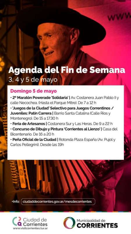 Agenda del fin de semana