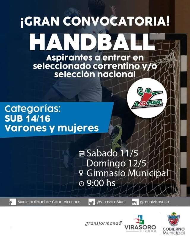 HANDBALL :  Te esperan en el Gimnasio para estas pruebas en busca de talentos