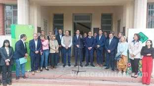 El gobernador Gustavo Valdés realizó este viernes la entregará 10 vehículos para Vialidad