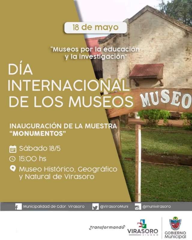 El Museo Histórico, Geográfico y Natural de Virasoro, inaugura la muestra Monumentos