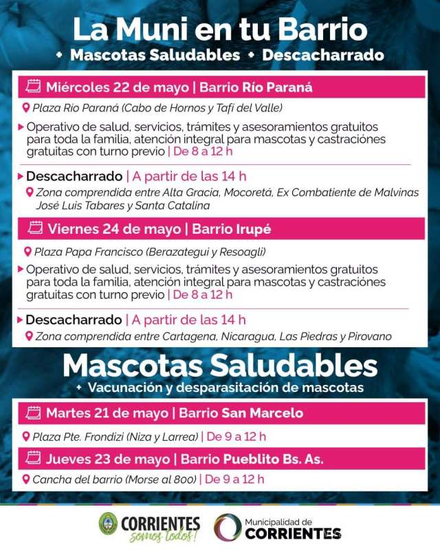 La Muni en tu barrio + Mascotas Saludables