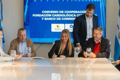 El Banco de Corrientes concretó un convenio de cooperación con la Fundación Cardiológica Correntina