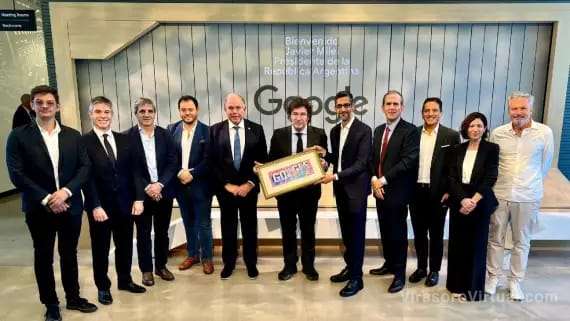 Milei se reunió con el CEO de Google luego de su exposición en la Universidad de Stanford