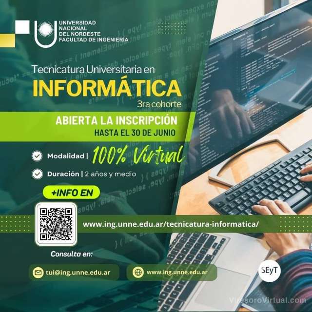100% virtual Tecnicatura en Informática!