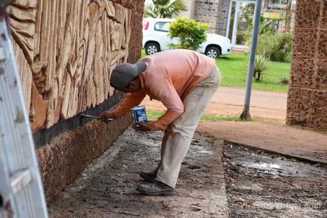 Estan renovando la Plazoleta Belgrano