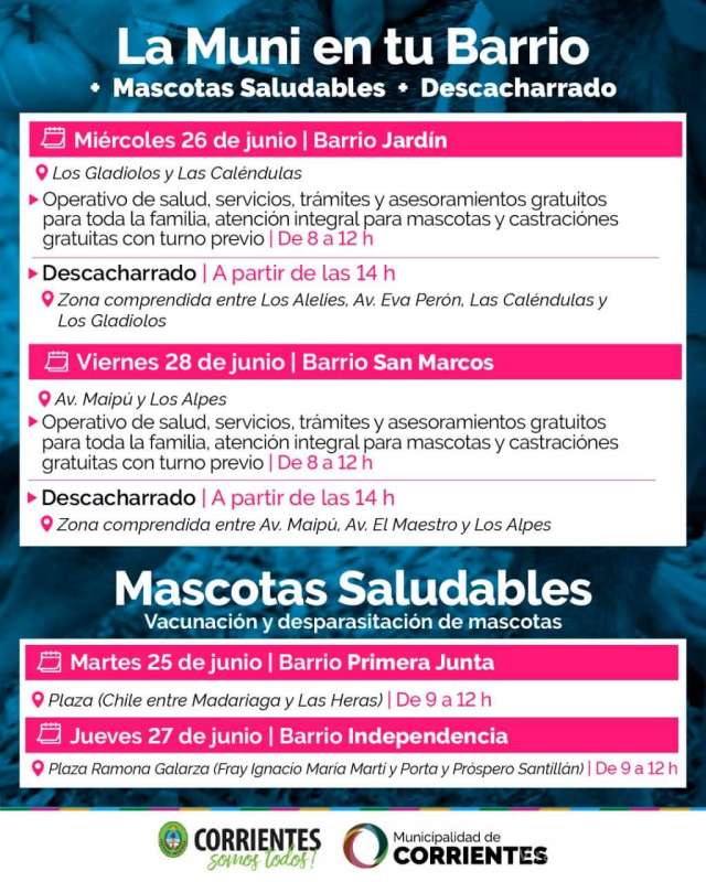 La Muni en tu barrio + Mascotas Saludables