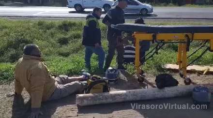 Choque de motos dejó dos heridos por Ruta 12