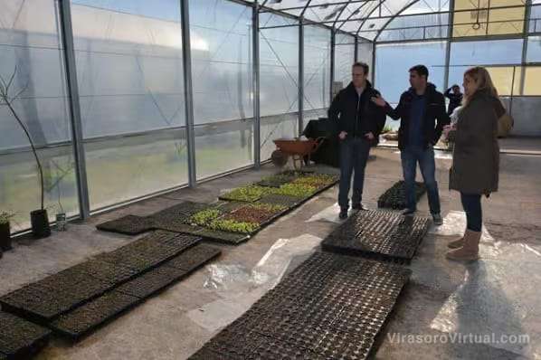 El Intendente @juanpablovaldesok visitó el vivero municipal