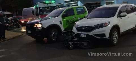 Motociclista herido tras siniestro vial