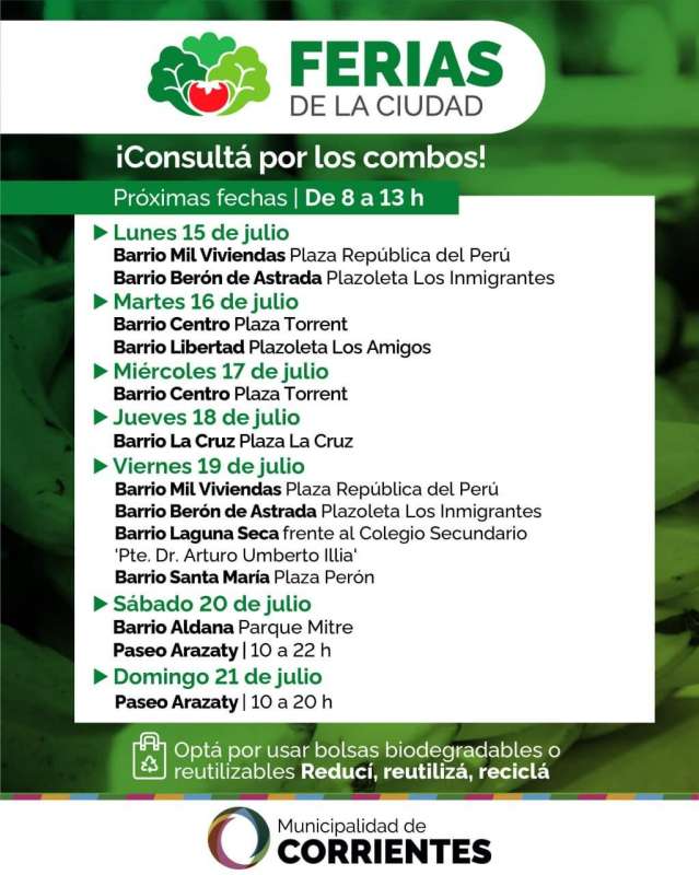 Mandioca, zapallo, mandarinas y mucho más en las #Ferias De La Ciudad