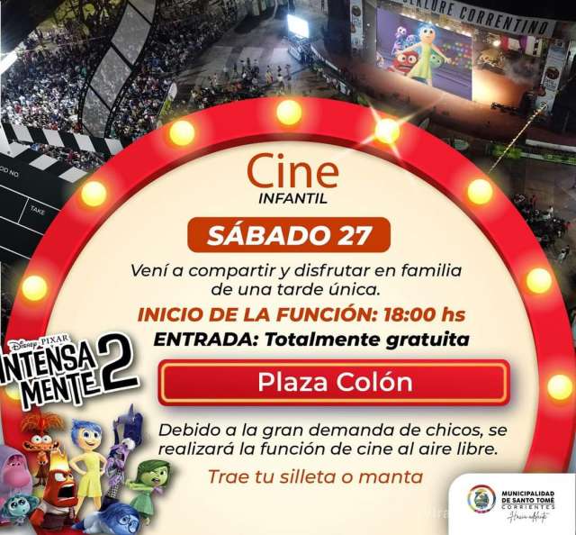 Sábado de cine al aire libre en Santo Tomé!