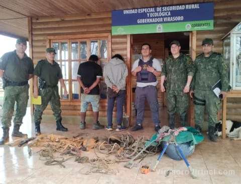 La Policía de Seguridad Rural y Ecológica de Virasoro secuestró elementos relacionados con una faena