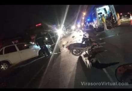 El sábado por la noche, un triple choque ocurrió frente al Aeropuerto de Corrientes,