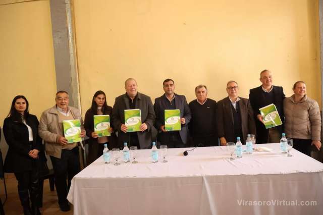 Estuvieron  presentes en Virasoro para la firma de un convenio de cooperación con el Instituto de Previsión Social