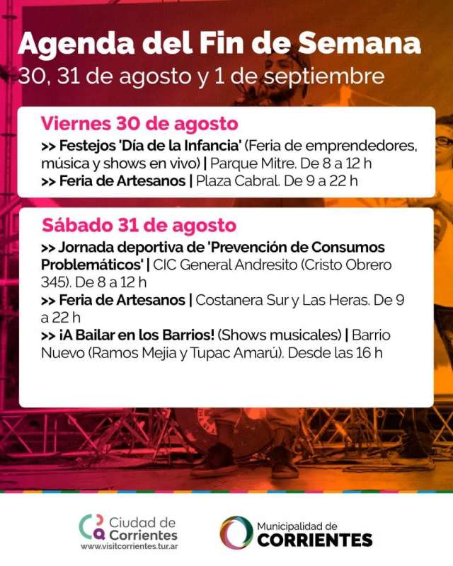 Agenda del Fin de semana