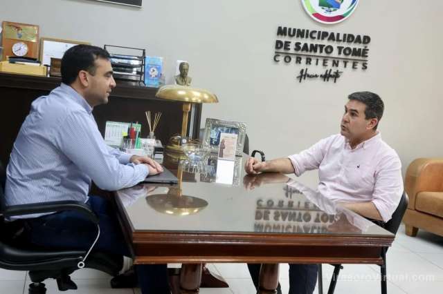 Hoy recibieron la visita de José Irigoyen, intendente de Curuzú Cuatiá.