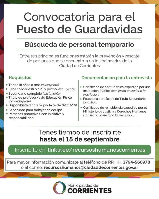 Convocatoria de Guardaría