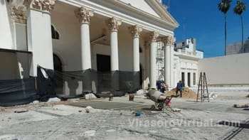 Comenzaron las obras de restauración de la fachada de la Catedral de Corrientes,