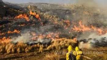 El coordinador del Consorcio del Manejo del Fuego en Virasoro, C. Pereyra, expresó su preocupación por la sequía