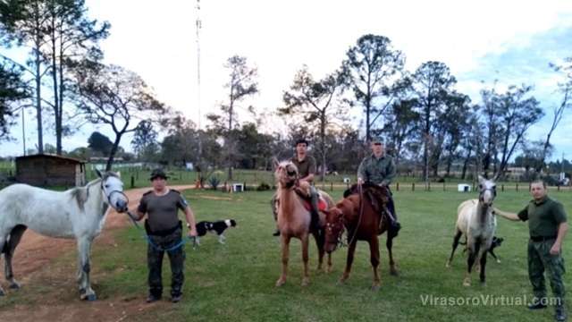 El martes por la tarde, la Unidad Especial de Policía Rural Sto Tome logró retirar 4 caballos sueltos