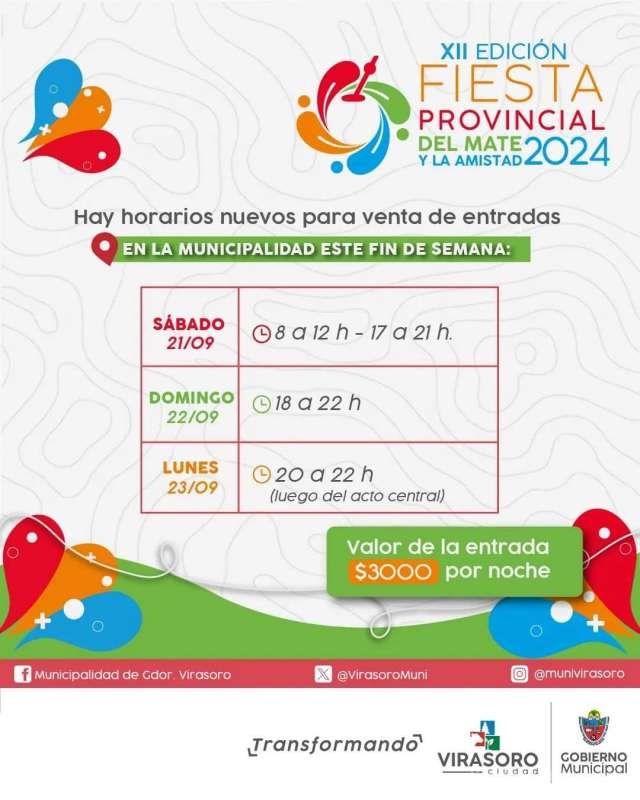 Venta de Entradas Fiesta del Mate y la Amistad