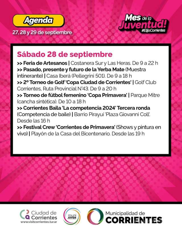Agenda del fin de semana