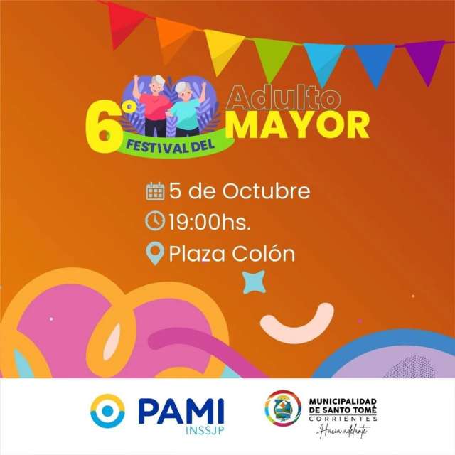 Este 5 de Octubre no te pierdas el 6to Festival del Adulto Mayor